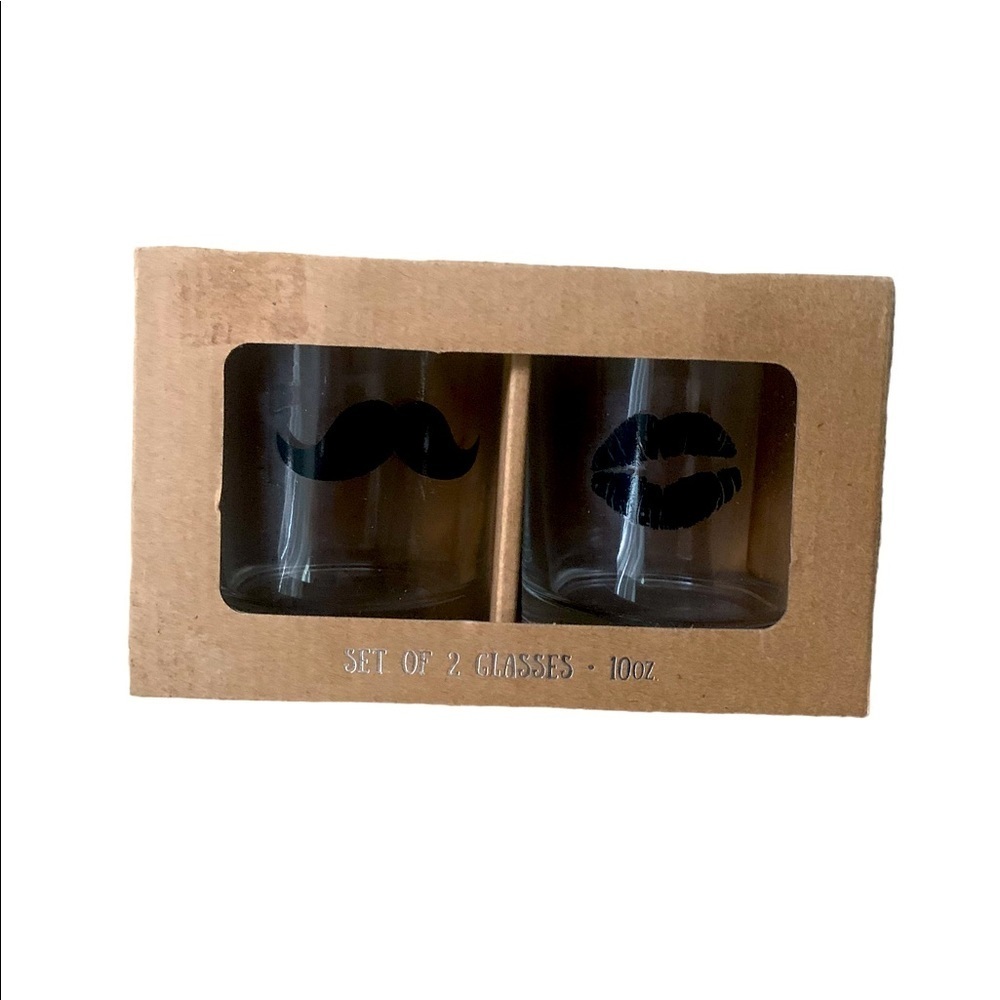 Shot Duo Set Mustache Lips Newlyweds Couple Engaged Dating Groom Bride